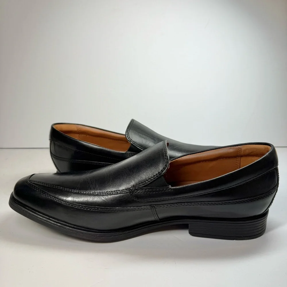 Clark’s Collection Tilden Free Black Leather Men's Loafers Size 11‎ Wide